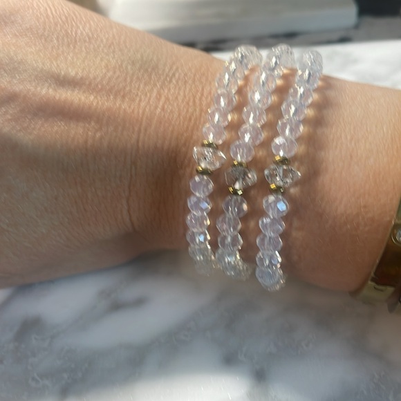 Herkimer Diamond & Swarovski Crystal Bracelet - Picture 3 of 4